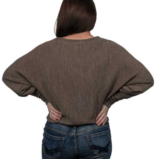 Dylan Andie Dolman Knit Top - Brown WOMEN - Clothing - Tops - Long Sleeved Dylan