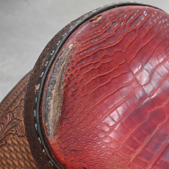 14" USED TOD SLONE TEAM ROPING SADDLE