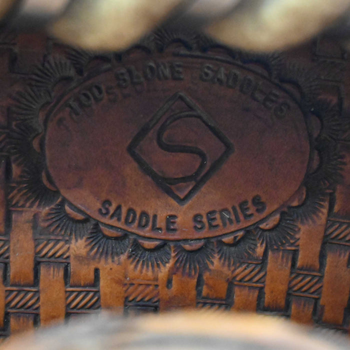 14" USED TOD SLONE TEAM ROPING SADDLE