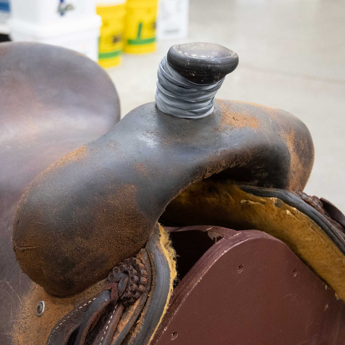 14" USED TESKEY'S STRIP DOWN RANCH SADDLE