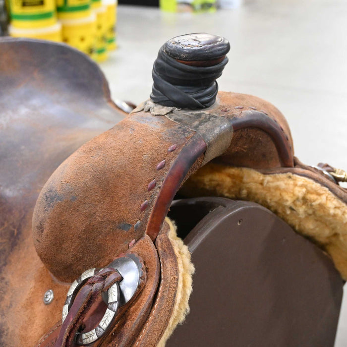 16" USED HANGING H RANCH SADDLE