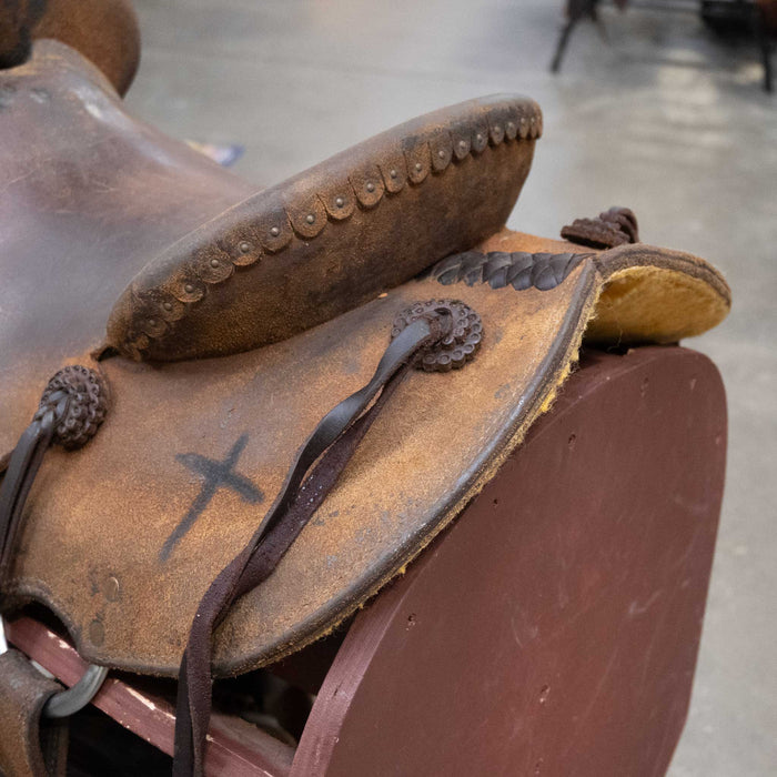 14" USED TESKEY'S STRIP DOWN RANCH SADDLE