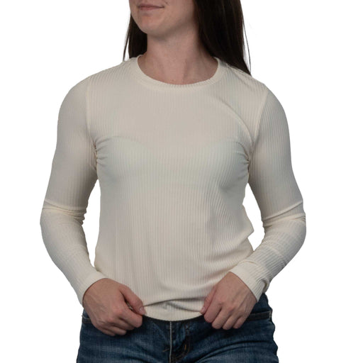 Dylan Silky Rib Modern Tee - Ivory WOMEN - Clothing - Tops - Short Sleeved Dylan
