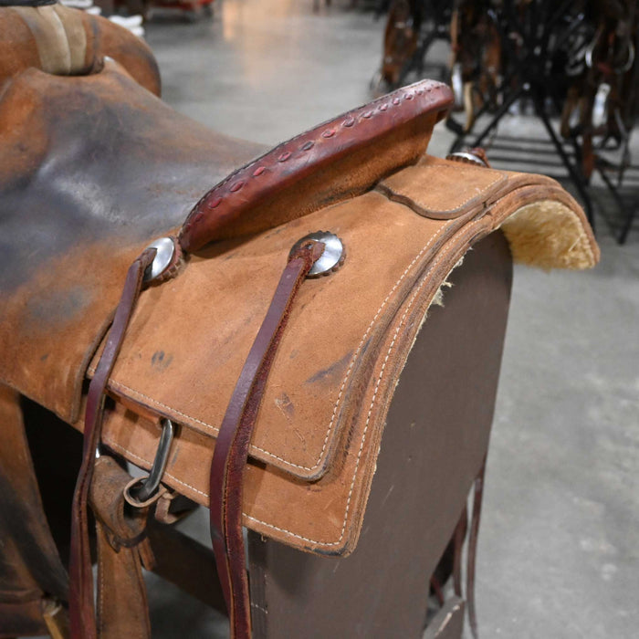 16" USED HANGING H RANCH SADDLE