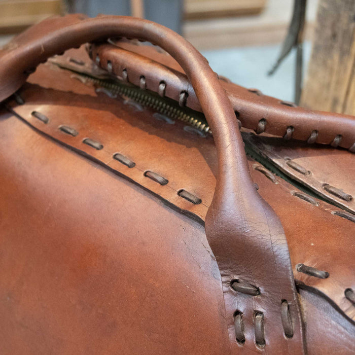 1970's Leather Bag Branded "JMB" Collectibles MISC
