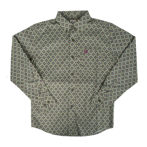 Cinch Boy's Geo Print Button Down Shirt KIDS - Boys - Clothing - Shirts - Long Sleeve Shirts Cinch