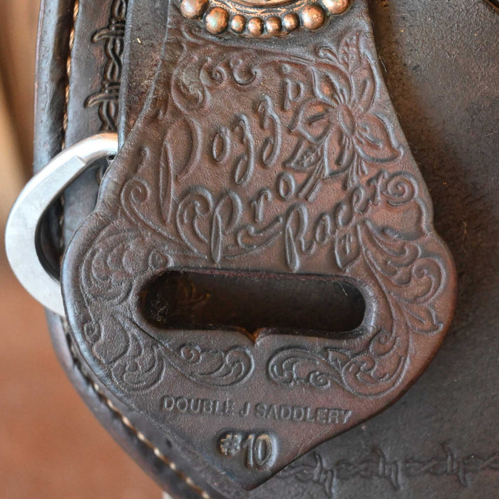 14" USED DOUBLE J POZZI PRO BARREL SADDLE