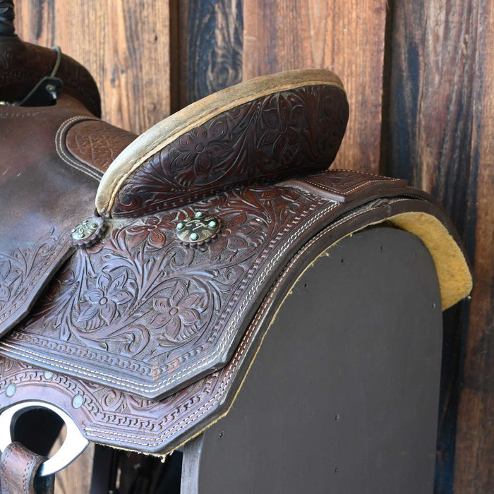 14" USED CORRIENTE TEAM ROPING SADDLE