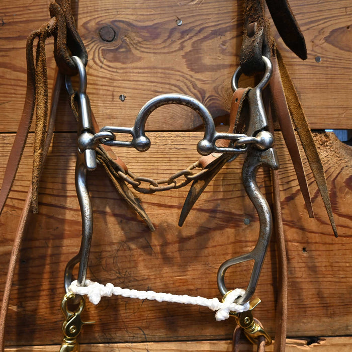 Kerry Kelley 02S Ported Chain Bridle Rig w/ Split Ear Headstall