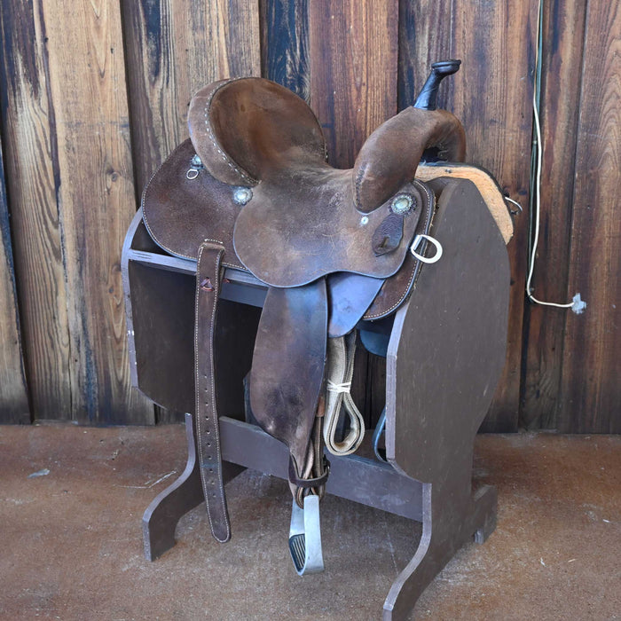 13.5" USED DOUBLE J POZZI PRO BARREL SADDLE