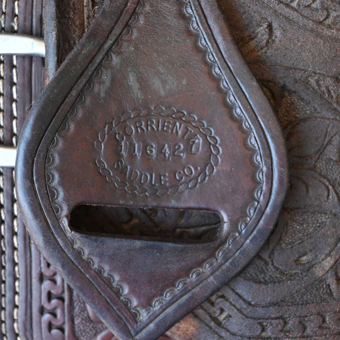 14" USED CORRIENTE TEAM ROPING SADDLE