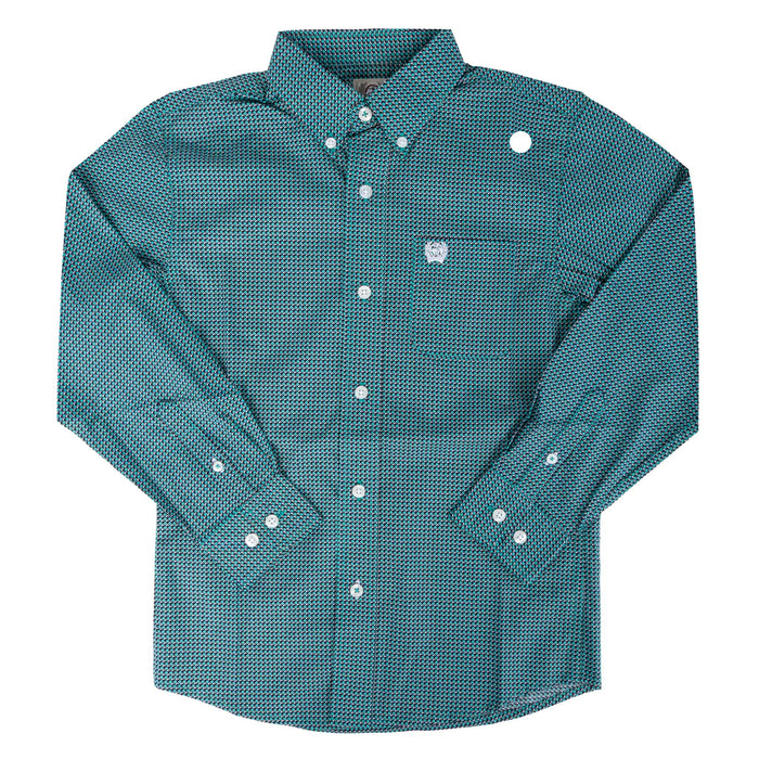 Cinch Boy's Geo Print Button Down Shirt KIDS - Boys - Clothing - Shirts - Long Sleeve Shirts Cinch