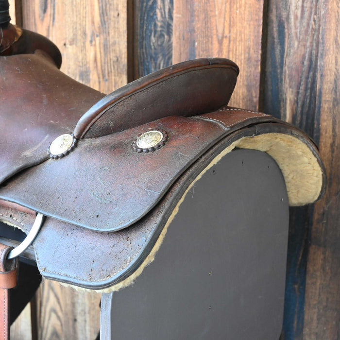 15.5" USED WES FANNING RANCH SADDLE