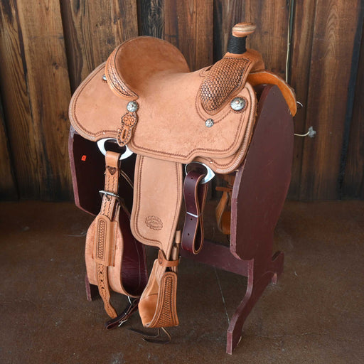 12.5" PATRICK SMITH TEAM ROPING SADDLE Saddles - New Teskey's Saddlery