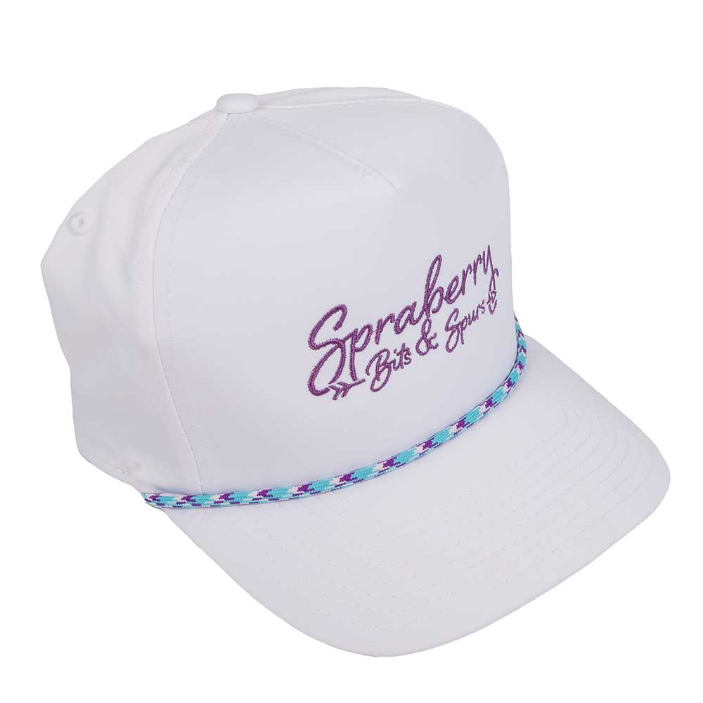 Spraberry Bits & Spurs White/Purple Ball Cap HATS - BASEBALL CAPS Luke Spraberry   