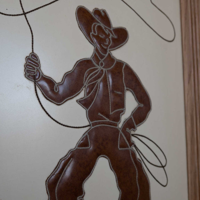 Pearl Beer Embroidered Cowboy Wall Hanging Collectibles Pearl Beer