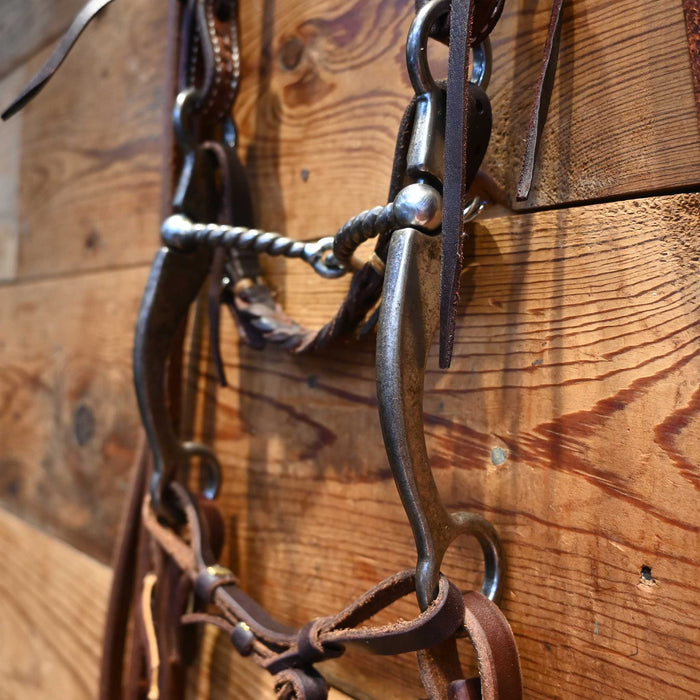 Kerry Kelley 10 Twisted Wire Snaffle Bridle Rig w/ Single Ear Headstall