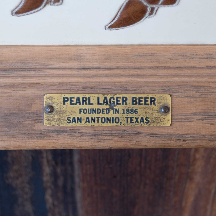 Pearl Beer Embroidered Cowboy Wall Hanging Collectibles Pearl Beer