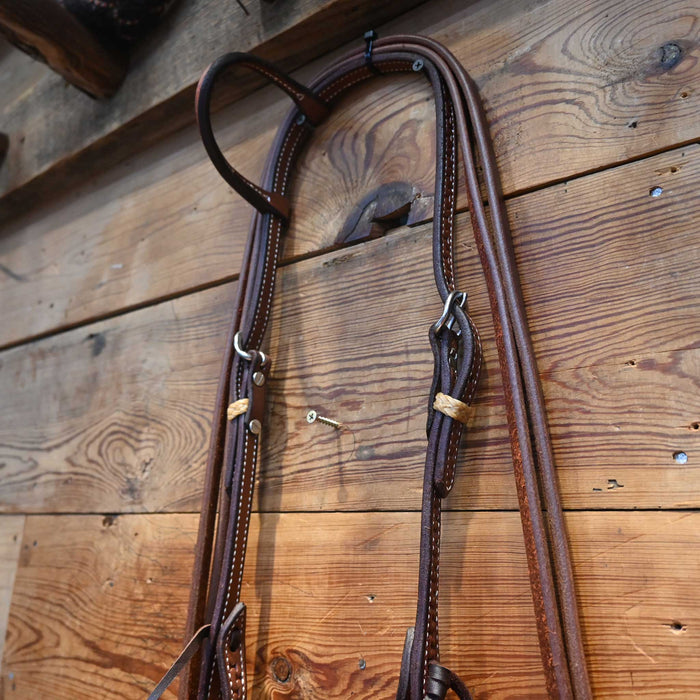 Kerry Kelley 10 Twisted Wire Snaffle Bridle Rig w/ Single Ear Headstall