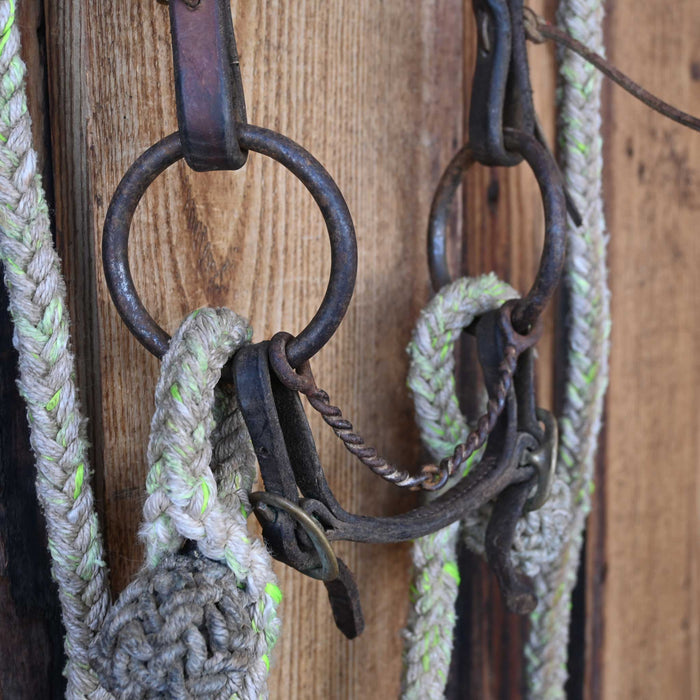 Cow Horse Supply O-Ring Twisted Wire Snaffle Bridle Rig w/Browband Headstall
