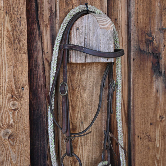 Cow Horse Supply O-Ring Twisted Wire Snaffle Bridle Rig w/Browband Headstall