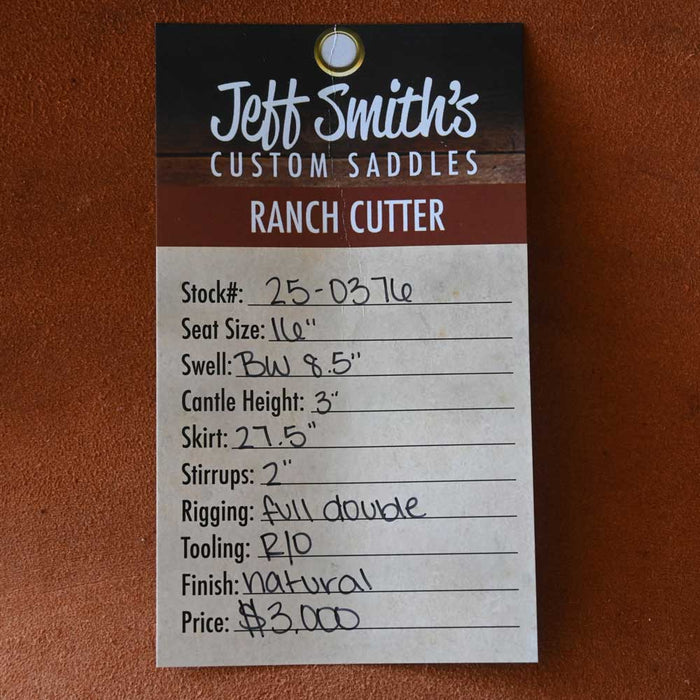 16" JEFF SMITH BUSTER WELCH RANCH CUTTER SADDLE Saddles - New Jeff Smith