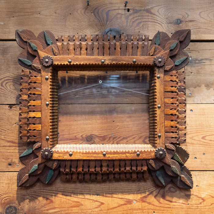 1910's - 20's Handmade TrampArt Frame Collectibles MISC