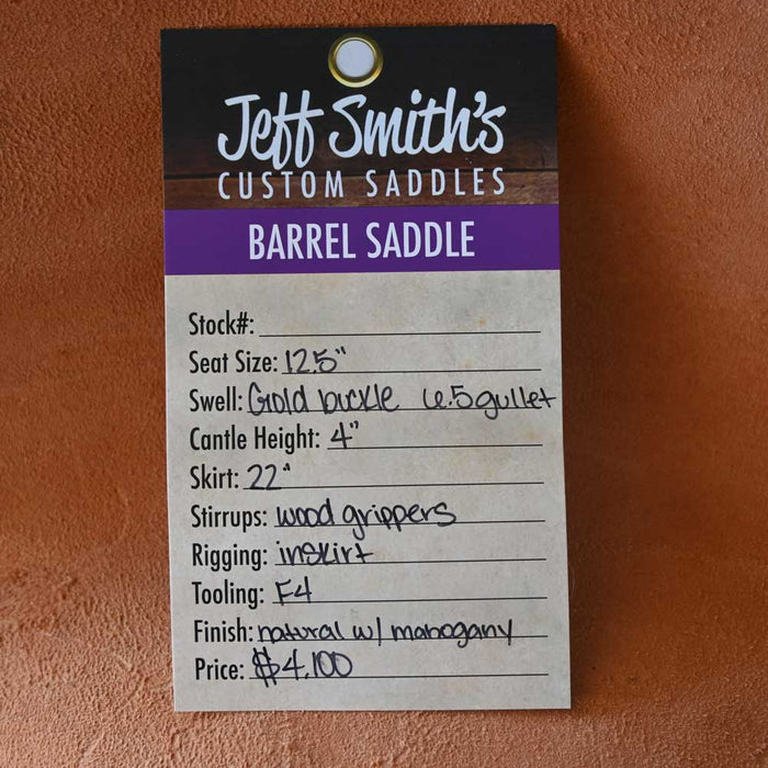 12.5" JEFF SMITH YOUTH BARREL SADDLE Saddles - New Jeff Smith