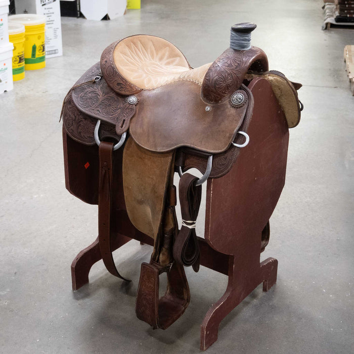 14" USED MARTIN TEAM ROPING SADDLE