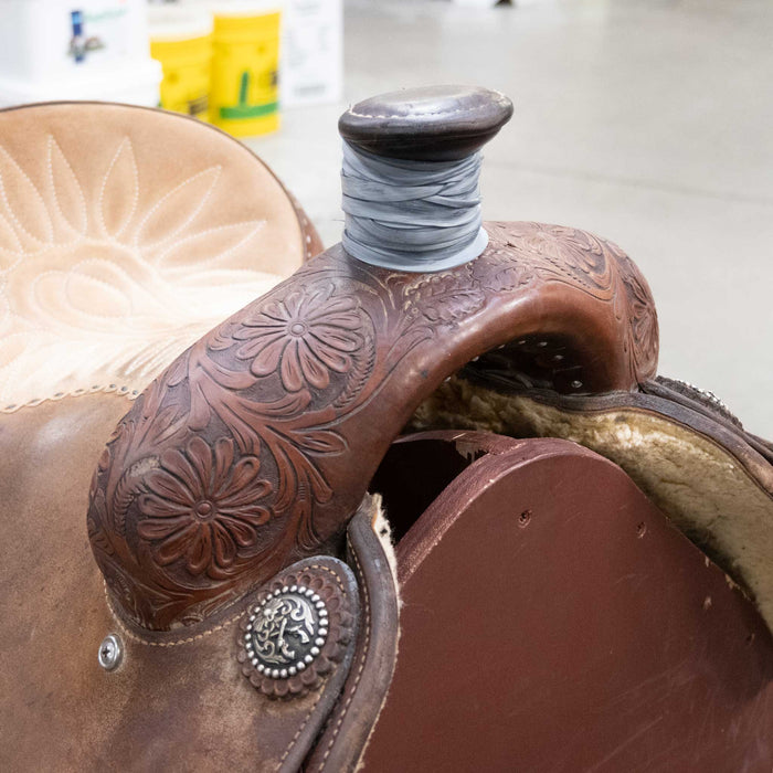 14" USED MARTIN TEAM ROPING SADDLE