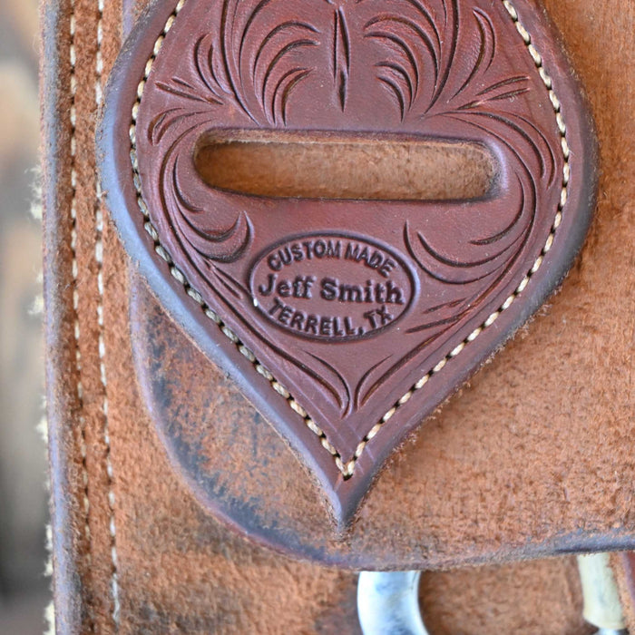 15" USED JEFF SMITH TEAM ROPING SADDLE