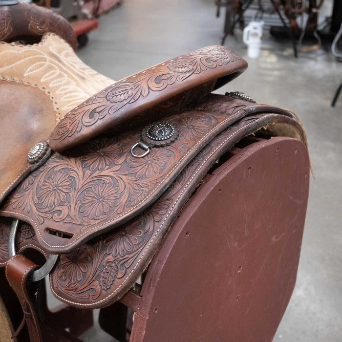 14" USED MARTIN TEAM ROPING SADDLE