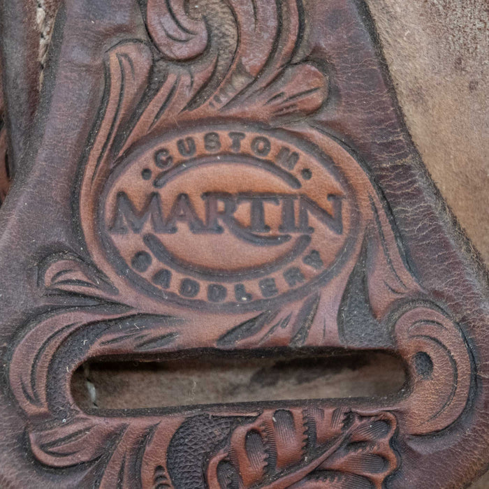 14" USED MARTIN TEAM ROPING SADDLE
