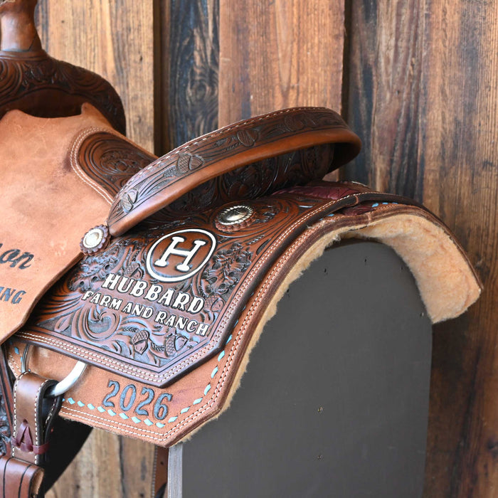 15" USED LA BELLOTA TEAM ROPING SADDLE Saddles - Used La Bellota