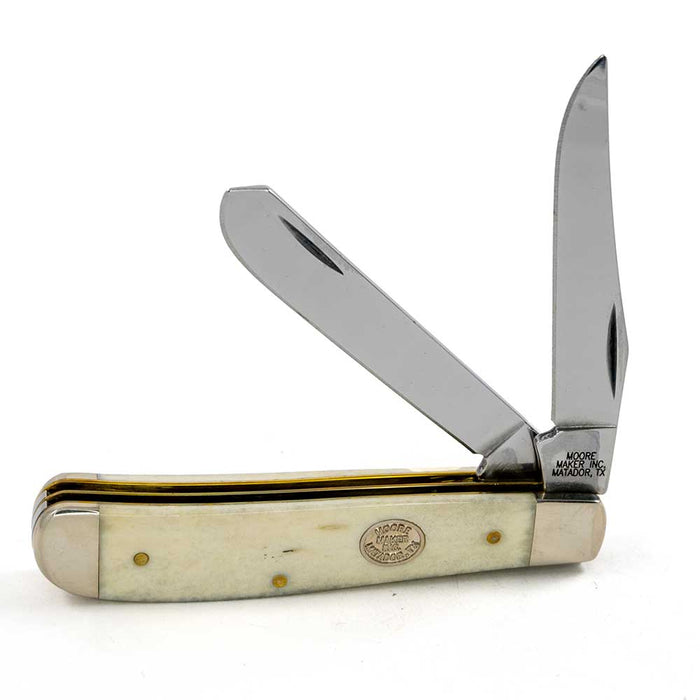 Moore Maker White Bone Trapper - 3-1/2" Knives Moore Maker   