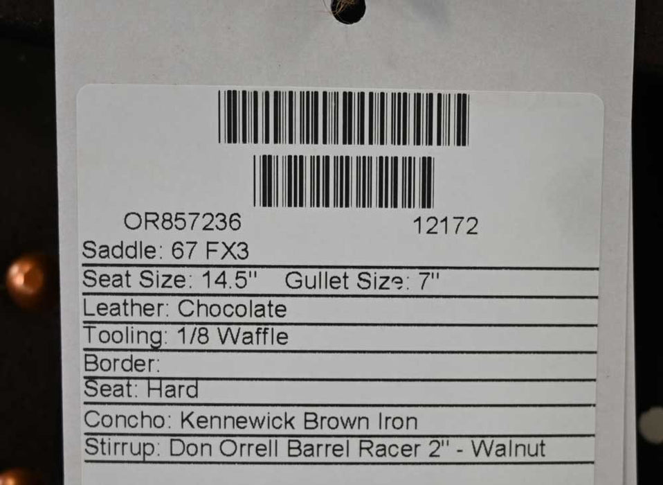 14.5" MARTIN FX3 BARREL SADDLE Saddles - New Martin Saddlery