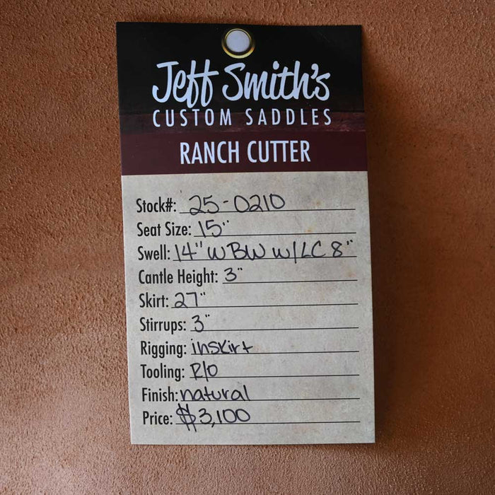 15" JEFF SMITH BUSTER WELCH RANCH CUTTER SADDLE Saddles - New Jeff Smith
