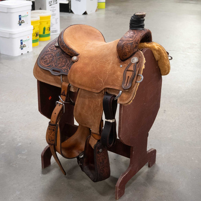14.5" USED CORRIENTE TEAM ROPING SADDLE