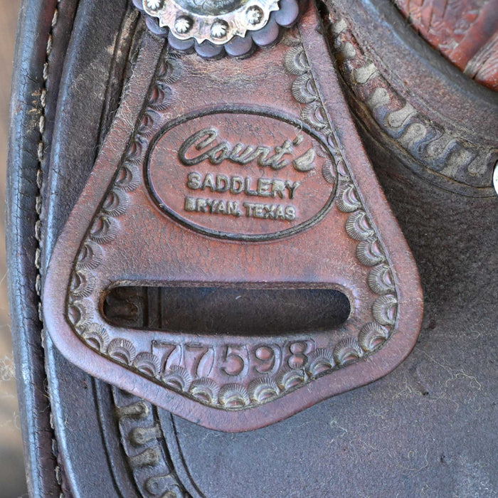 15" USED COURTS TEAM ROPING SADDLE
