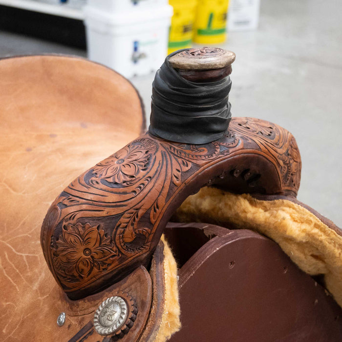 14.5" USED CORRIENTE TEAM ROPING SADDLE
