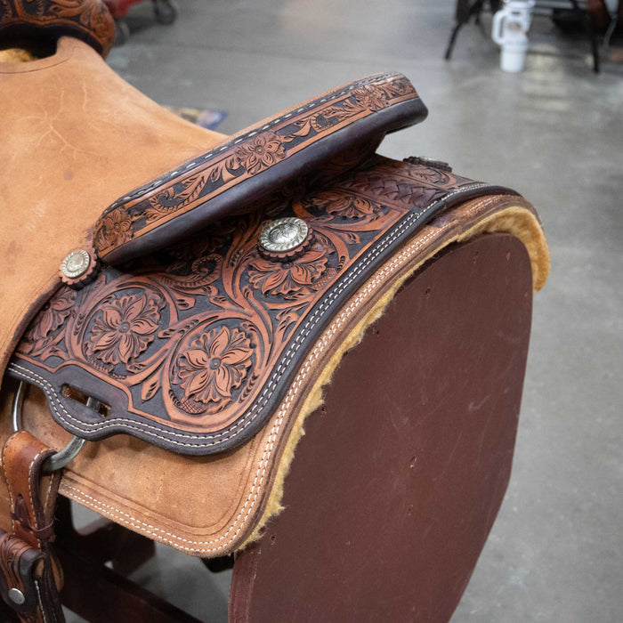 14.5" USED CORRIENTE TEAM ROPING SADDLE