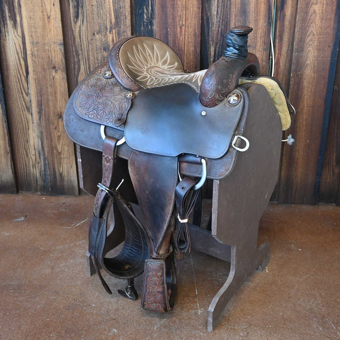 14" USED MARTIN TEAM ROPING SADDLE