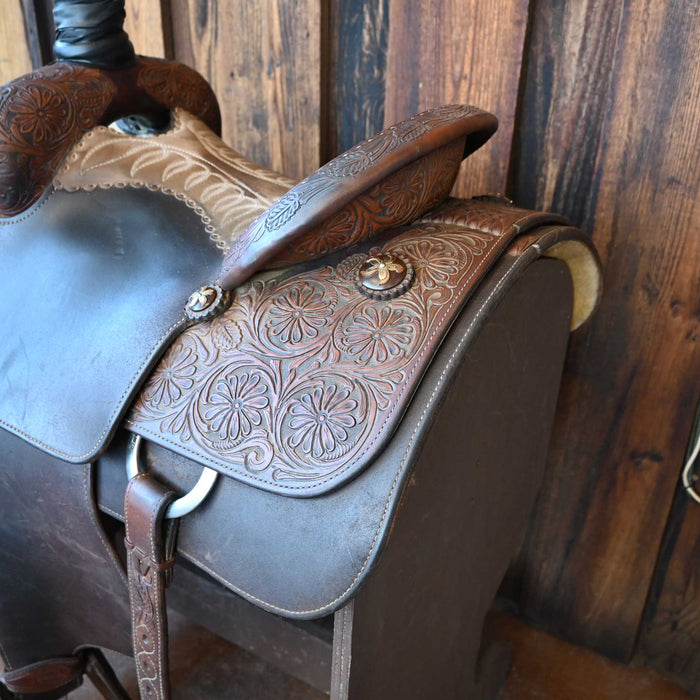 14" USED MARTIN TEAM ROPING SADDLE