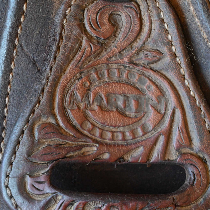 14" USED MARTIN TEAM ROPING SADDLE