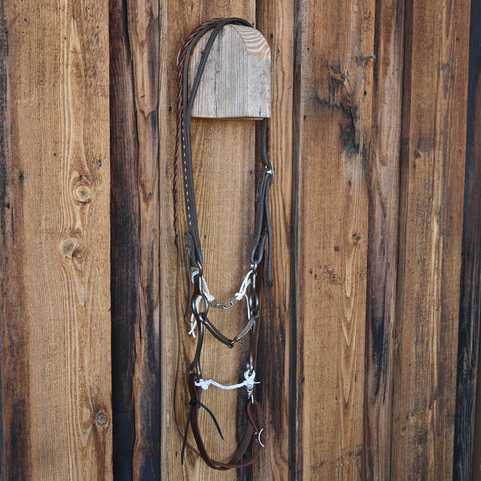Josh Ownbey Square Snaffle Gag Bridle Rig w/Split Ear Headstall Tack - Rigs Josh Ownbey