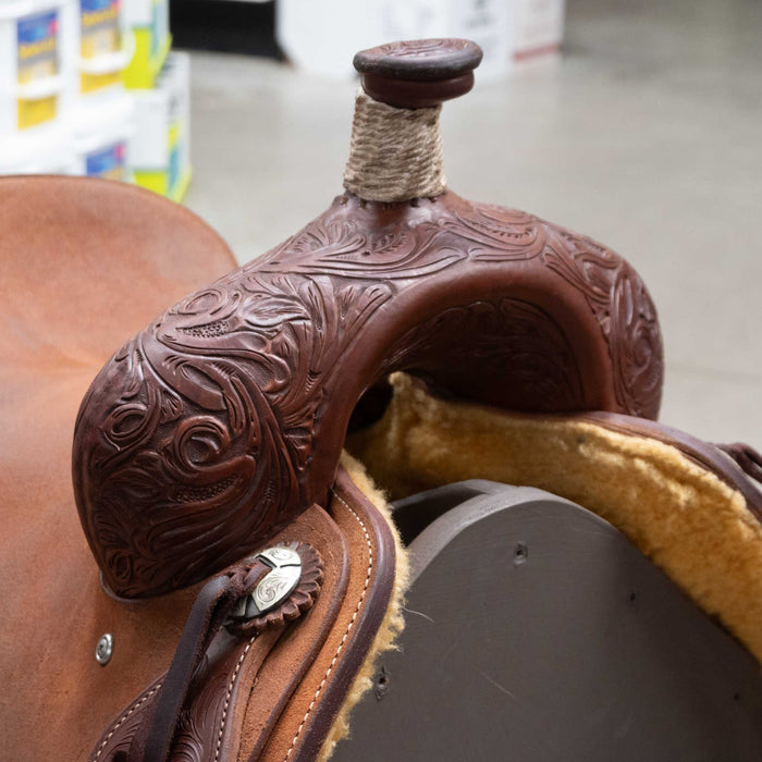 16.5" USED JEFF SMITH RANCH CUTTER SADDLE