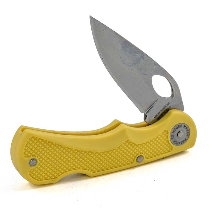 Moore Maker Yellow Roper Steel Clip Knife- 3-5/8" Knives Moore Maker   