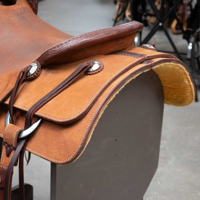 16.5" USED JEFF SMITH RANCH CUTTER SADDLE