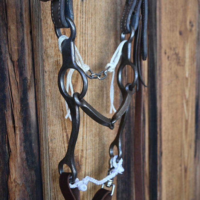 Josh Ownbey Square Snaffle Gag Bridle Rig w/Split Ear Headstall Tack - Rigs Josh Ownbey