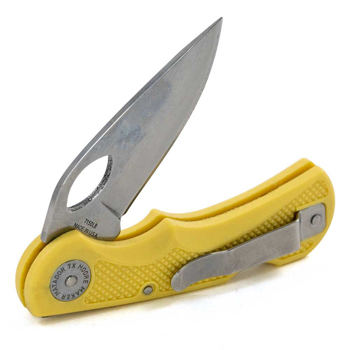 Moore Maker Yellow Roper Steel Clip Knife- 3-5/8" Knives Moore Maker   